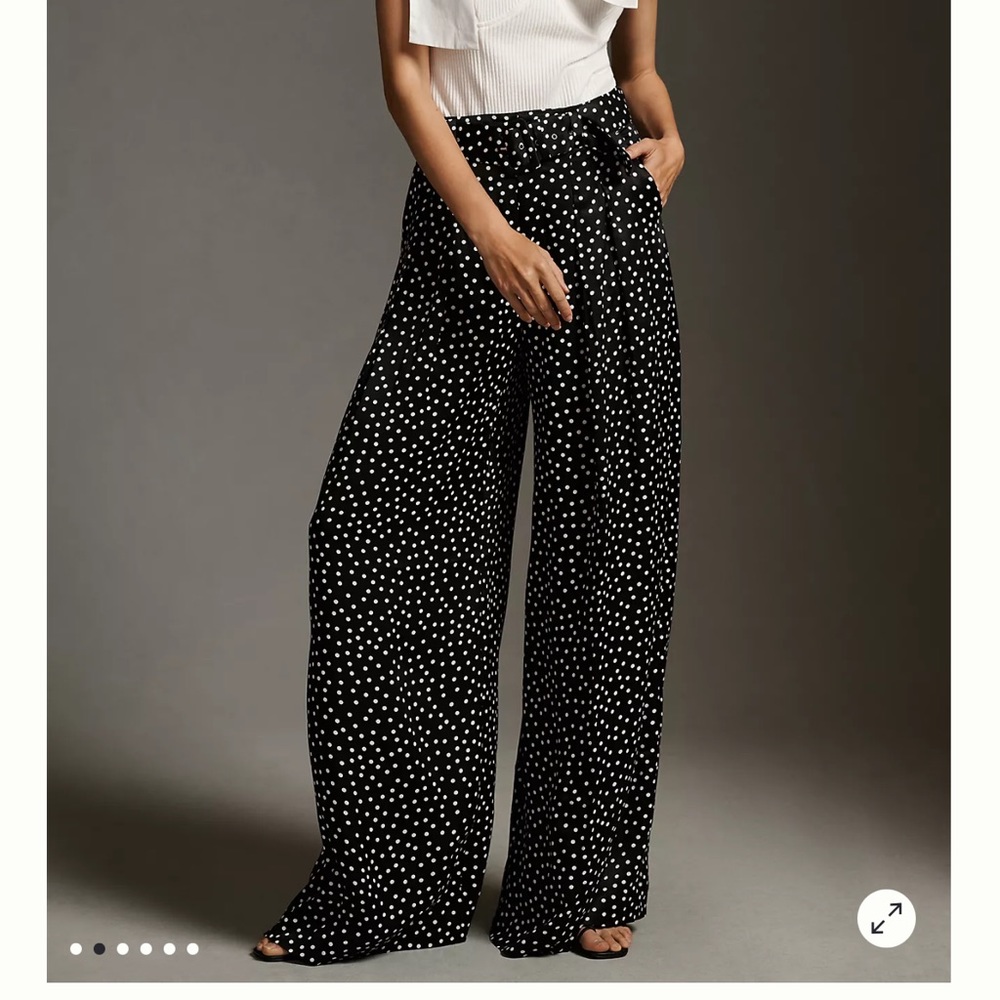 The Avery Pleated wide-leg Trousers by Maeve Printed size 4 - Picture 3 of 8